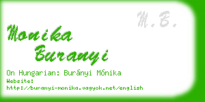 monika buranyi business card